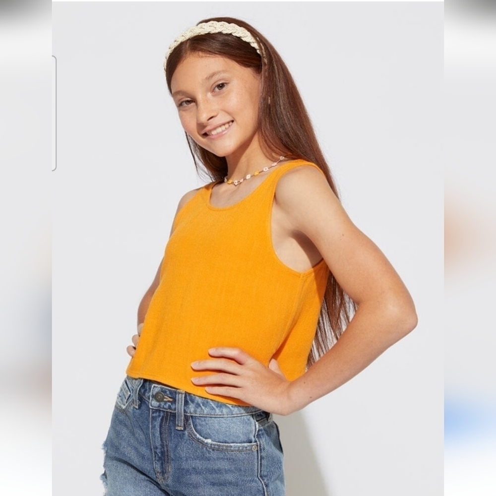 FRANKI By FRANCESCA'S Hello Franki Twist Back Tank Top. Orange. Size 12 NWT